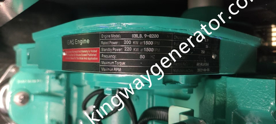Природный газ генератор 220KW 275KVA 3 участков привел в действие Cummins Engine
