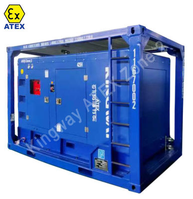 ATEX qualified explosion proof engine generator water pump set and air-comperssor set with DNV2.7-1 Lifting Frame Skid ROHS BV