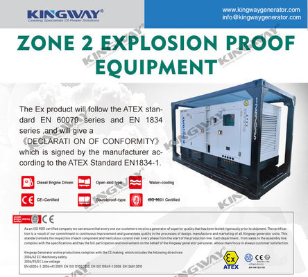 Поставка 300kva 400v 50hz 3 фазы 4 проволока ex-устойчивый дизельный генератор ATEX для зоны 2