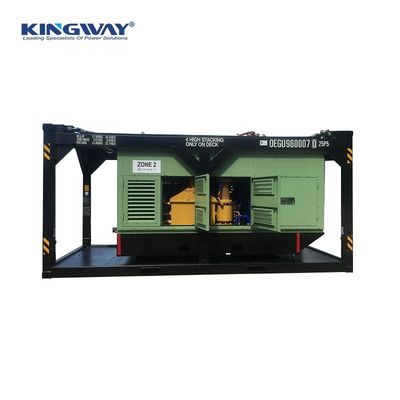 ATEX Зона 2 IIB T3 Дизельный воздушный компрессор 260CFM взрывостойкий с DNV 2.7- Подъемная рама для оффшорной платформы