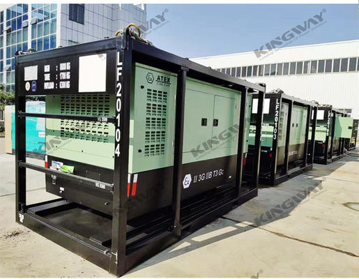 Sullair 185 CFM Atex Зона 2 Противовзрывное оборудование Дизельный винтовой воздушный компрессор Электрический старт для морской платформы