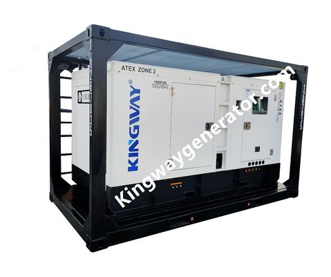 60KVA Kingway ATEX сертифицированный зона 2 Ex Proof дизельный генератор набор с стандартами DNV оффшорного обслуживания подъемной рамы