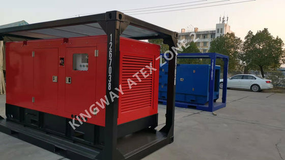 Дизель-генератор 150 кВА, взрывозащищенный, ATEX Зона 2, T3, с подъемной рамой DNV