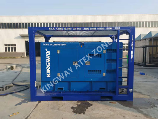 ATEX зона 2 375CFM Sullair взрывостойкий дизельный воздушный компрессор Kingway DNV рама