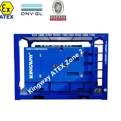 ATEX зона 2 375CFM Sullair взрывостойкий дизельный воздушный компрессор Kingway DNV рама