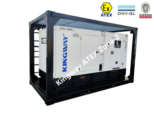 ATEX аттестовало рамку набора генератора 60KVA зоны 2 молчаливую дизельную интегрированную поднимаясь