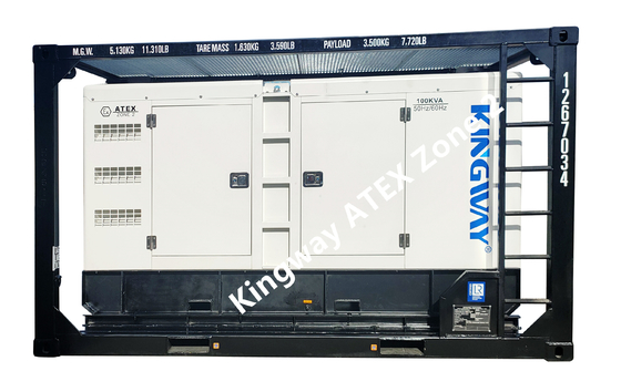 150KVA Kingway ATEX Certified  Zone 2 Silent Diesel Generator Set Integrated DNV Offshore Lifting Frame