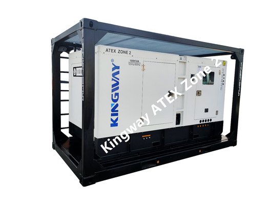 150KVA Kingway ATEX Certified  Zone 2 Silent Diesel Generator Set Integrated DNV Offshore Lifting Frame