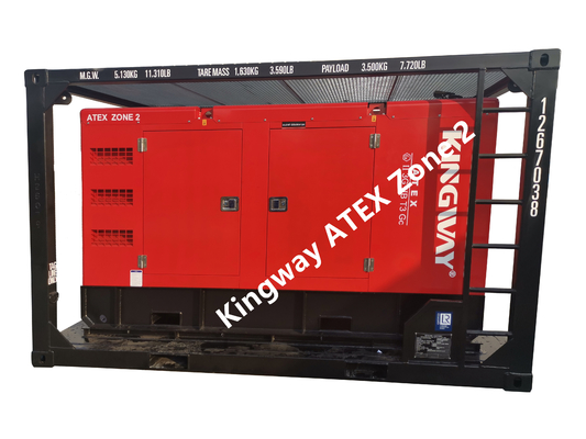 150KVA Kingway ATEX Certified  Zone 2 Silent Diesel Generator Set Integrated DNV Offshore Lifting Frame